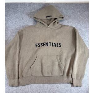 Fear of God Essentials Knit Pullover Hoodie Men M Oversized Hypebeast Streetwear